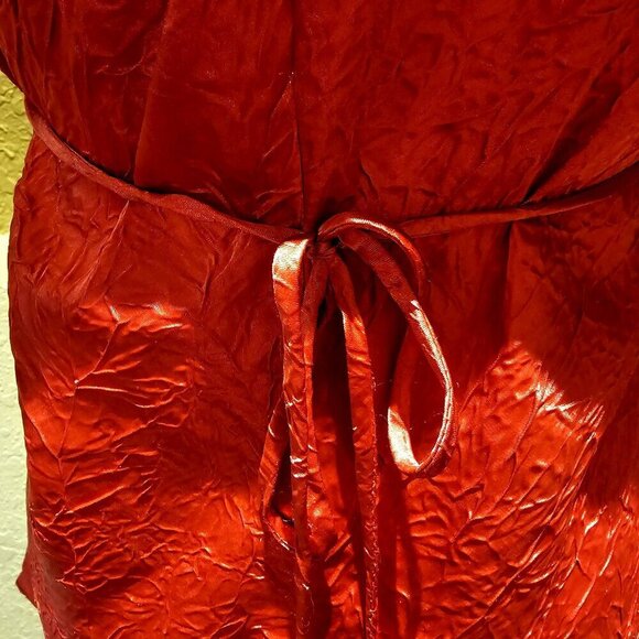 Red M Pinup Peasant Paisley Embroidered Y2K Grunge Vintage Punk Whimsgoth Top - Picture 10 of 14